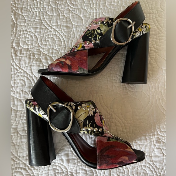 3.1 Phillip Lim Floral Patsy Studded Sandals - Picture 1 of 10